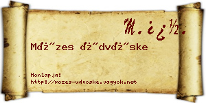 Mózes Üdvöske névjegykártya